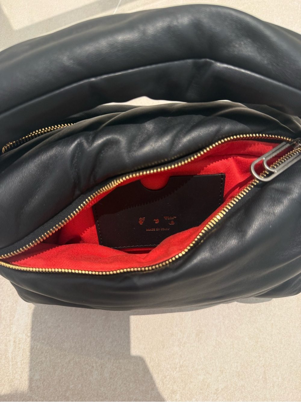 Off-White Pump Pouch with Shoulder Strap - Picture 6 of 6